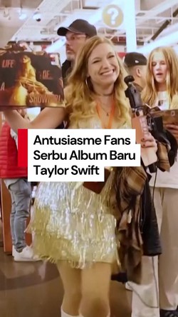 Video: Fans Rela Antre Tengah Malam Demi Album Baru Taylor Swift