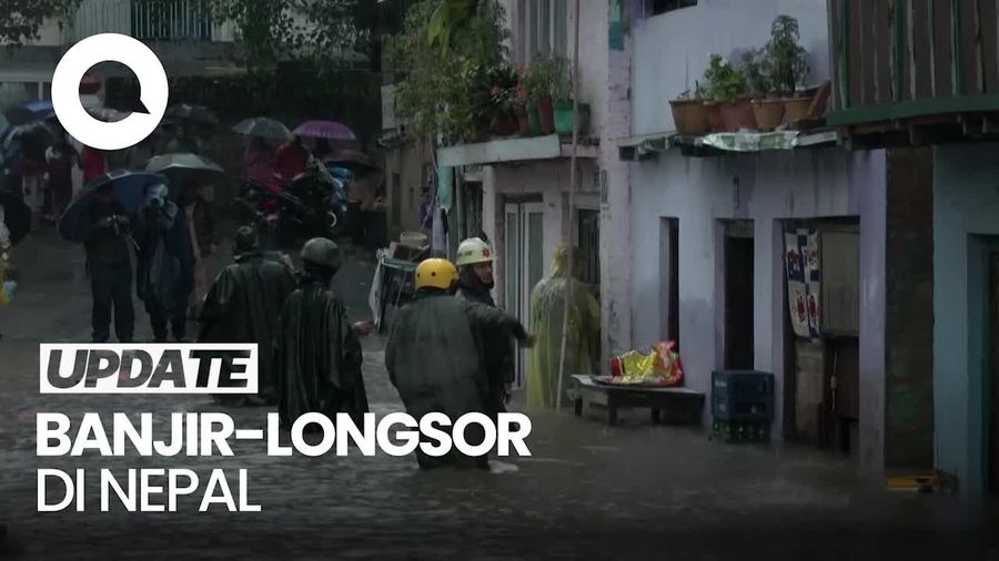 Video Banjir-Longsor Nepal: Sungai Meluap, Puluhan Jiwa Melayang