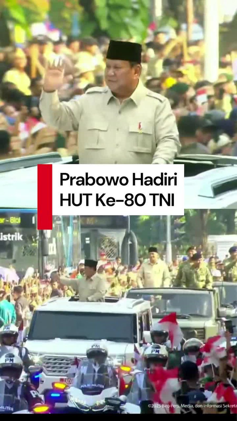 Video Jadi Irup HUT Ke-80 TNI, Prabowo Naik Maung hingga Cek Pasukan