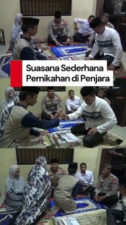 Video: Momen Sejoli Tahanan Narkoba Menikah di Rutan Polres Gowa