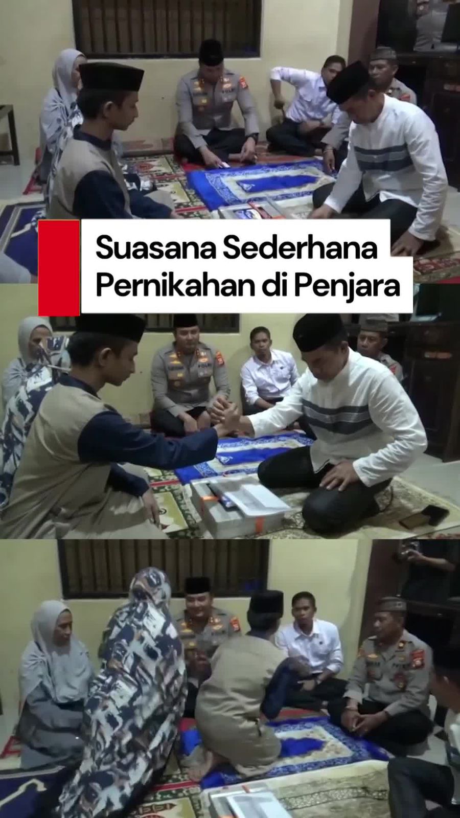 Video: Momen Sejoli Tahanan Narkoba Menikah di Rutan Polres Gowa