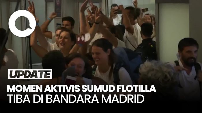 Video: Aktivis Sumud Flotilla Tiba di Madrid Usai Ditahan Israel