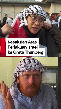 Video Ditangkap, Greta Thunberg Diperlakukan Seperti Binatang oleh Israel