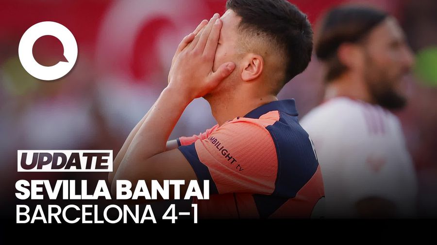 Video: Wajah Sedih Pemain Barcelona Dibantai Sevilla 4-1