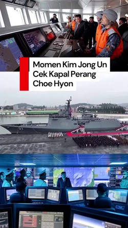 Video: Gaya Kim Jong Un Cek Kesiapan Kapal Perang Choe Hyon