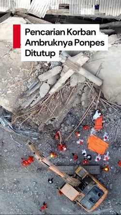 Video: Operasi Pencarian Korban Ambruknya Ponpes di Sidoarjo Resmi Ditutup