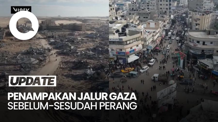 Video: Before-After Jalur Gaza Usai 2 Tahun Diserang Israel