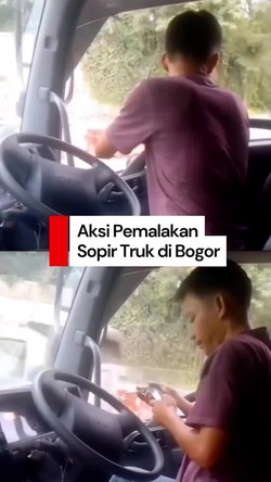 Video Viral Sopir Truk di Citeureup Bogor Kena Palak Uang Koordinasi