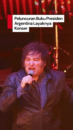 Video: Presiden Argentina Bergaya Ala Rockstar di Peluncuran Buku