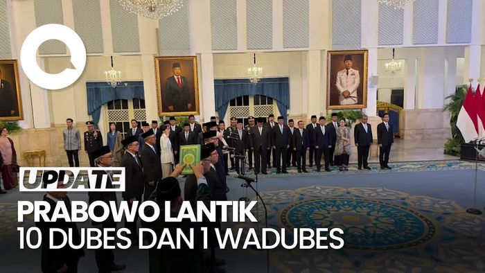 Video Prabowo Lantik 10 Dubes dan 1 Wadubes RI di Istana, Berikut Daftarnya