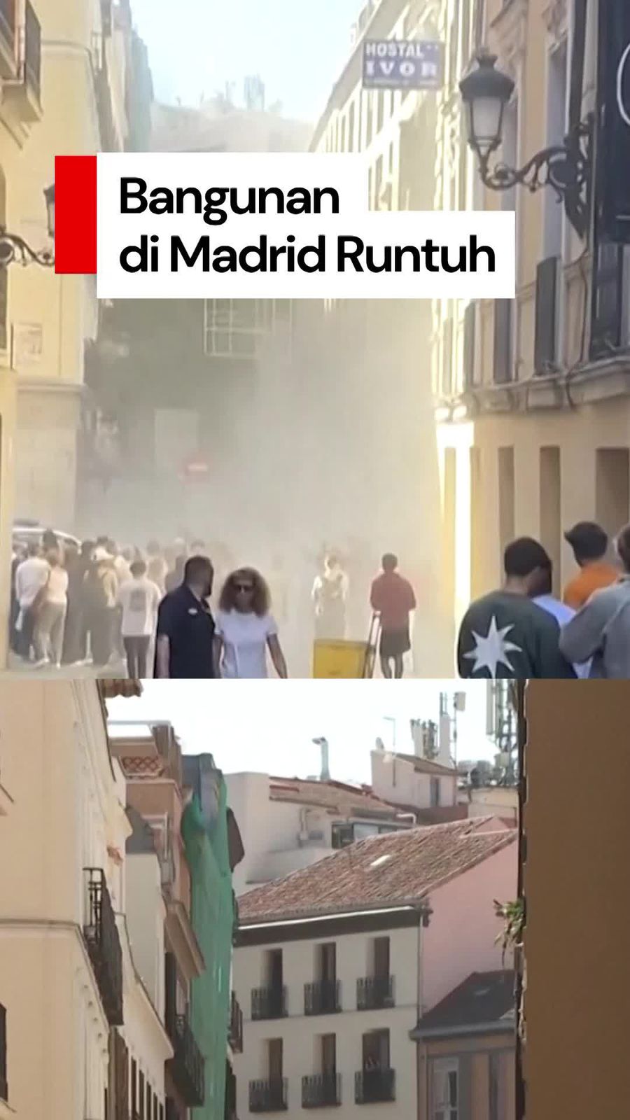 Video: Bangunan Proyek Hotel di Madrid Runtuh, 4 Orang Masih Hilang