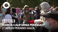 Video Warga California Demo Bawa Mawar, Peringati 2 Tahun Perang di Gaza