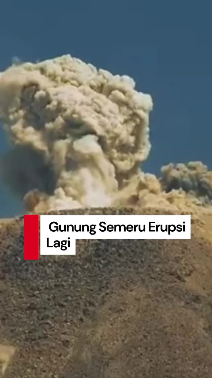  Video: Gunung Semeru Erupsi, Warga Diminta Waspada