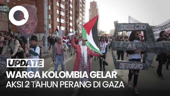 Video: Warga Kolombia Gelar Aksi Pro-Palestina, Peringati 2 Tahun Perang Gaza