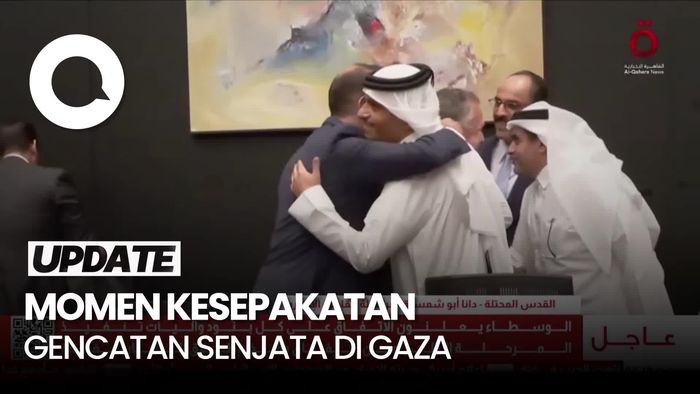 Video Mediator Israel-Hamas Berjabat Tangan Usai Sepakat Gencatan Senjata