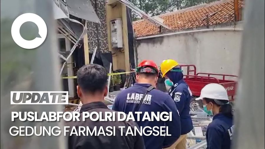 Video: Puslabfor Polri Tiba di TKP Ledakan Gedung Farmasi Tangsel