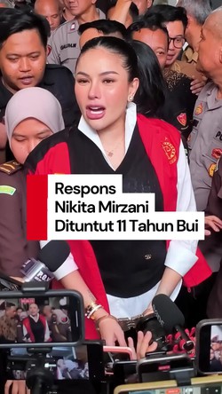 Video Nikita Mirzani soal Dituntut 11 Tahun Penjara: Ngalahin Koruptor!