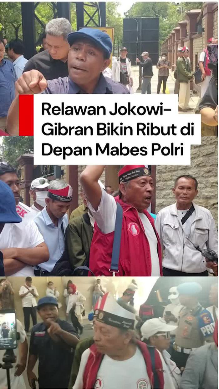Video: Relawan Jokowi-Gibran Ngamuk-ngamuk di Depan Mabes Polri, Ada Apa?