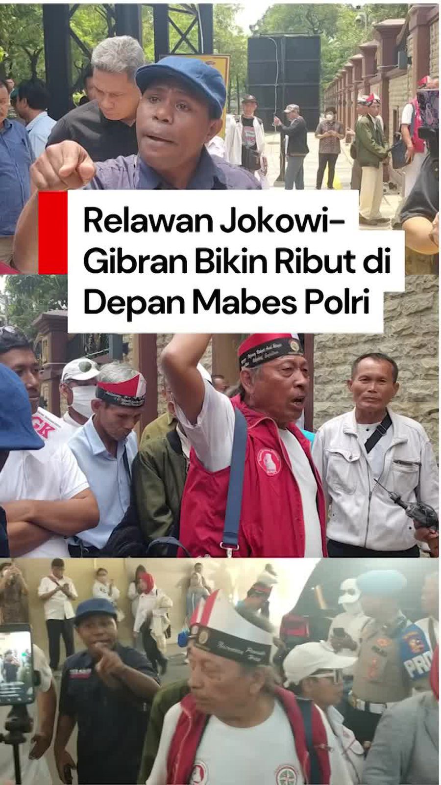 Video: Relawan Jokowi-Gibran Ngamuk-ngamuk di Depan Mabes Polri, Ada Apa?