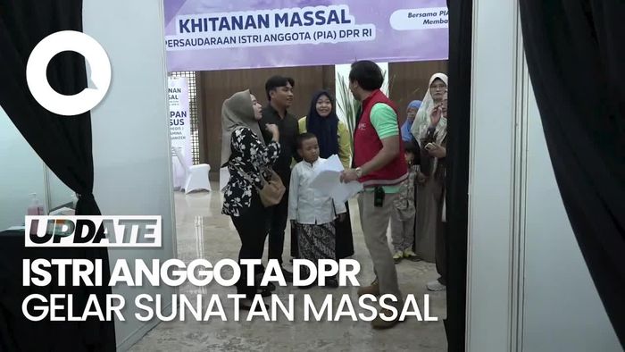 Video: Persaudaraan Istri Anggota DPR Gelar Sunatan Massal, Puan-Dasco Hadir