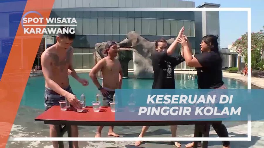 Bersantai di Pinggir Kolam Sambil Bermain Game Seru di Hotel Karawang