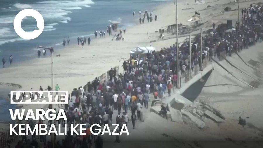 Video: Momen Warga Palestina Kembali ke Gaza Usai Gencatan Senjata