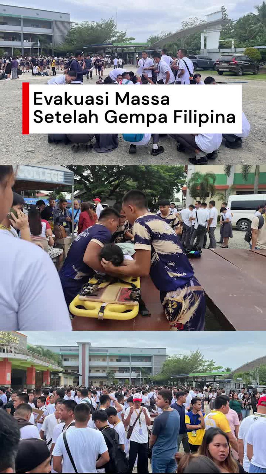 Video: Momen Evakuasi Warga Seusai Gempa M 7,4 Guncang Filipina Video: Momen Evakuasi Warga Seusai Gempa M 7,4 Guncang Filipina