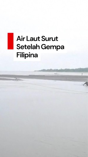 Video: Air Laut di Sulawesi Utara Sempat Surut Seusai Gempa Filipina