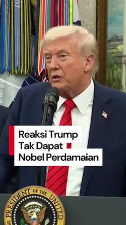 Video Trump Ngaku Senang Selamatkan Jutaan Nyawa Meski Tak Dapat Nobel