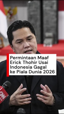 Video Erick Thohir Minta Maaf Indonesia Gagal ke Piala Dunia 2026