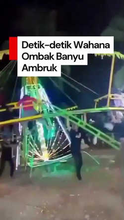 Video: Wahana Ombak Banyu di Purworejo Ambruk, Penumpang Berjatuhan