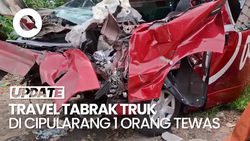 Video Mobil Travel Tabrak Truk di Tol Cipularang: 1 Orang Tewas-9 Luka-luka