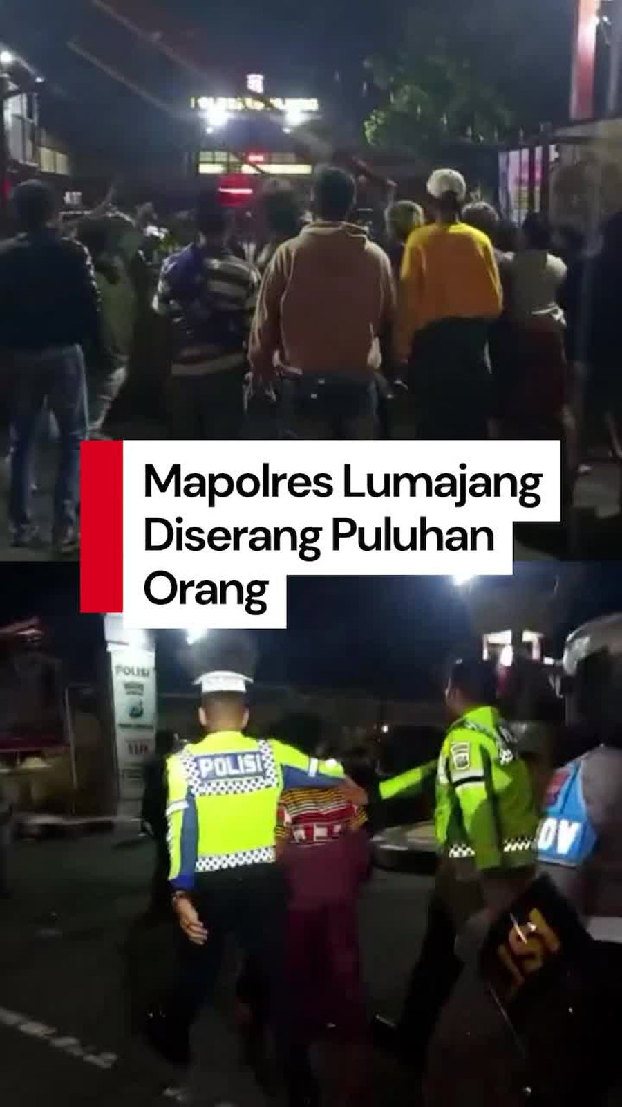 Video: Mapolres Lumajang Diserang Puluhan Orang Diduga Keluarga Pencuri