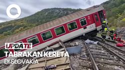 Video: Ngeri! 2 Kereta Adu Banteng di Slovakia, 20 Orang Luka  