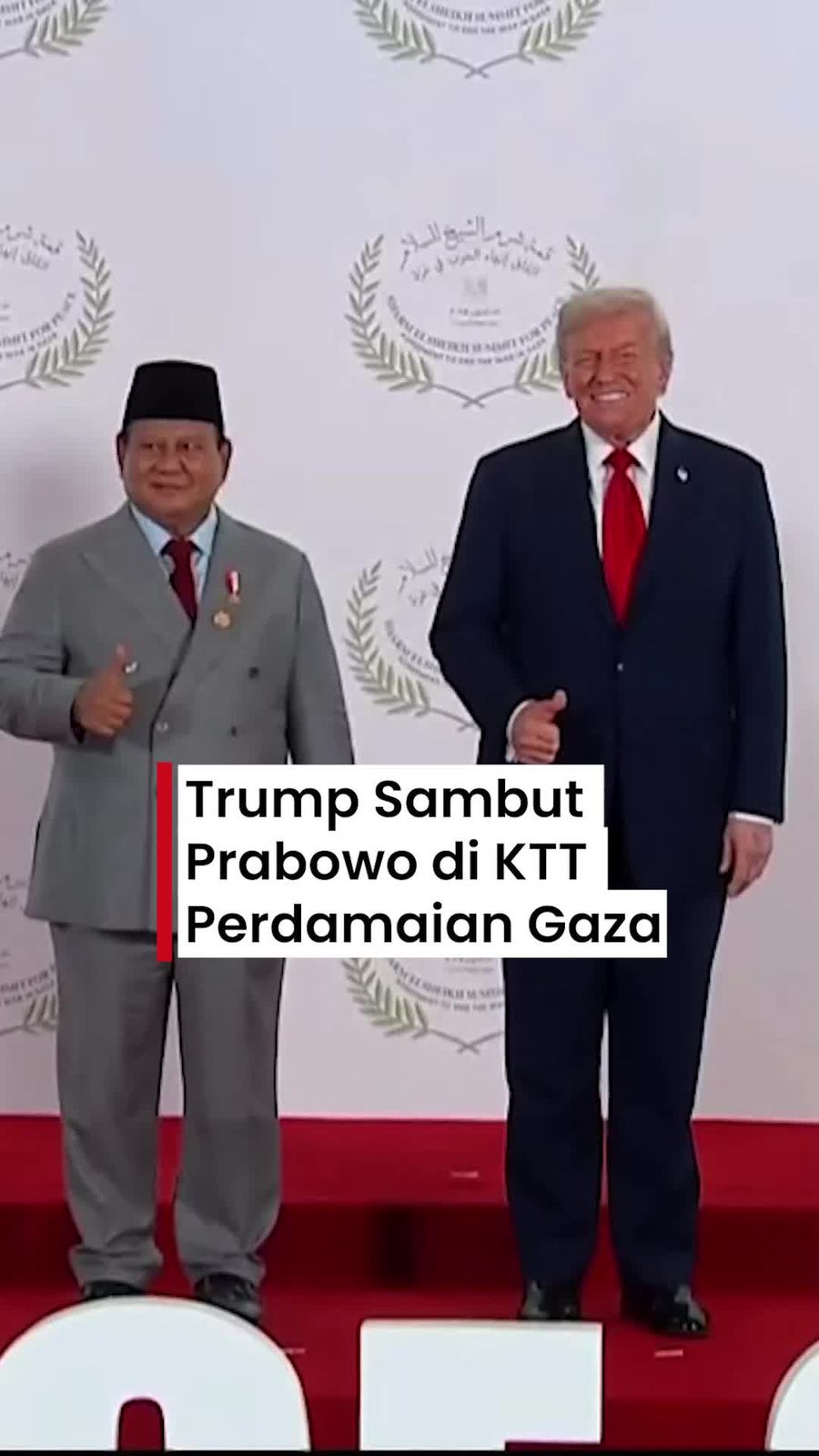 Video: Momen Trump Salami Prabowo di KTT Perdamaian Gaza