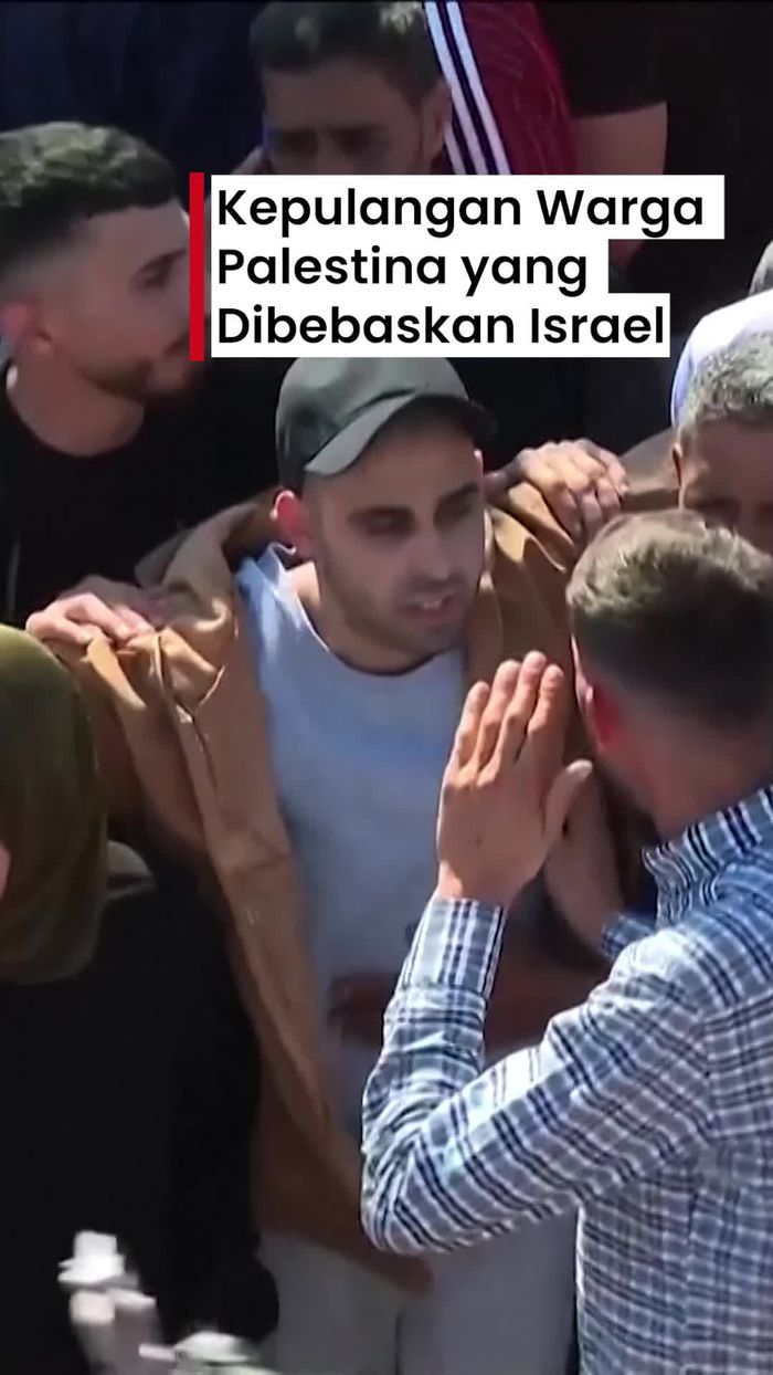 Video: Warga Palestina yang Dibebaskan Israel Tiba di Ramallah