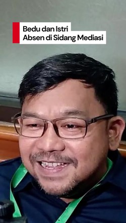 Video: Bedu dan Istri Kompak Absen di Sidang Mediasi Perceraian