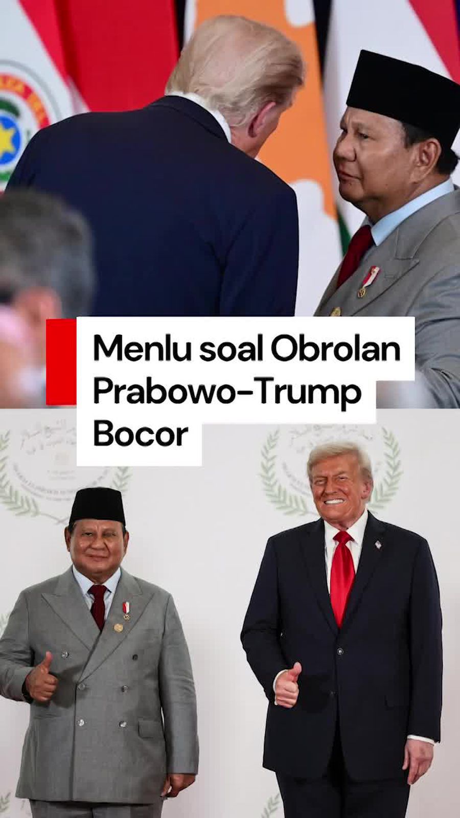 Video: Menlu Sugiono Buka Suara soal Obrolan Prabowo dan Trump Bocor Video: Menlu Sugiono Buka Suara soal Obrolan Prabowo dan Trump Bocor