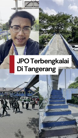 Video: JPO Terbengkalai di Daan Mogot Tangerang, Tanpa Atap-Besi Hilang