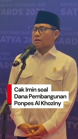 Video: Cak Imin Pastikan Pembangunan Ulang Ponpes Al Khoziny Pakai APBN