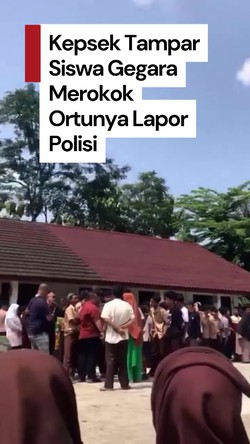 Video: Heboh Kepsek di Lebak Tampar Siswa gegara Ketahuan Merokok, Ortu Lapor Polisi