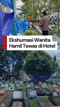 Video Polisi Bongkar Makam Wanita Hamil yang Tewas di Hotel Palembang