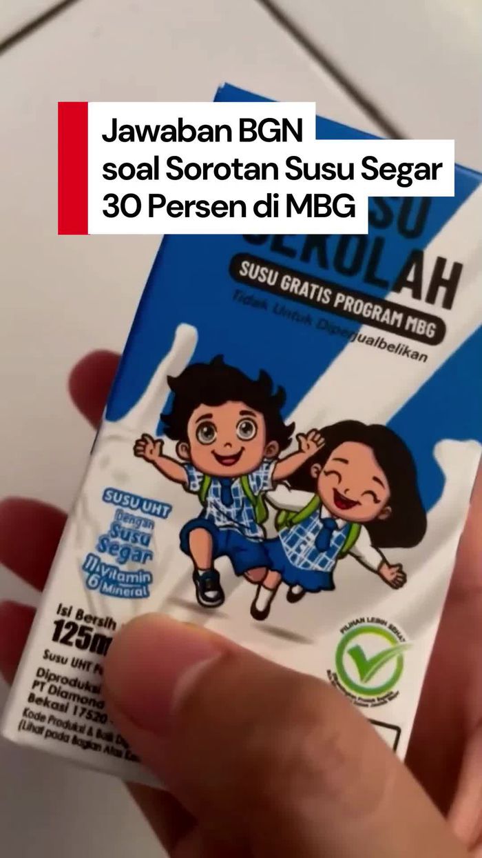 Video: Penjelasan BGN soal Kandungan Susu Segar MBG Cuma 30 Persen