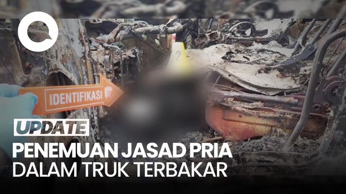Video: Geger Jasad Manusia Ditemukan dalam Truk Terbakar di Sumsel