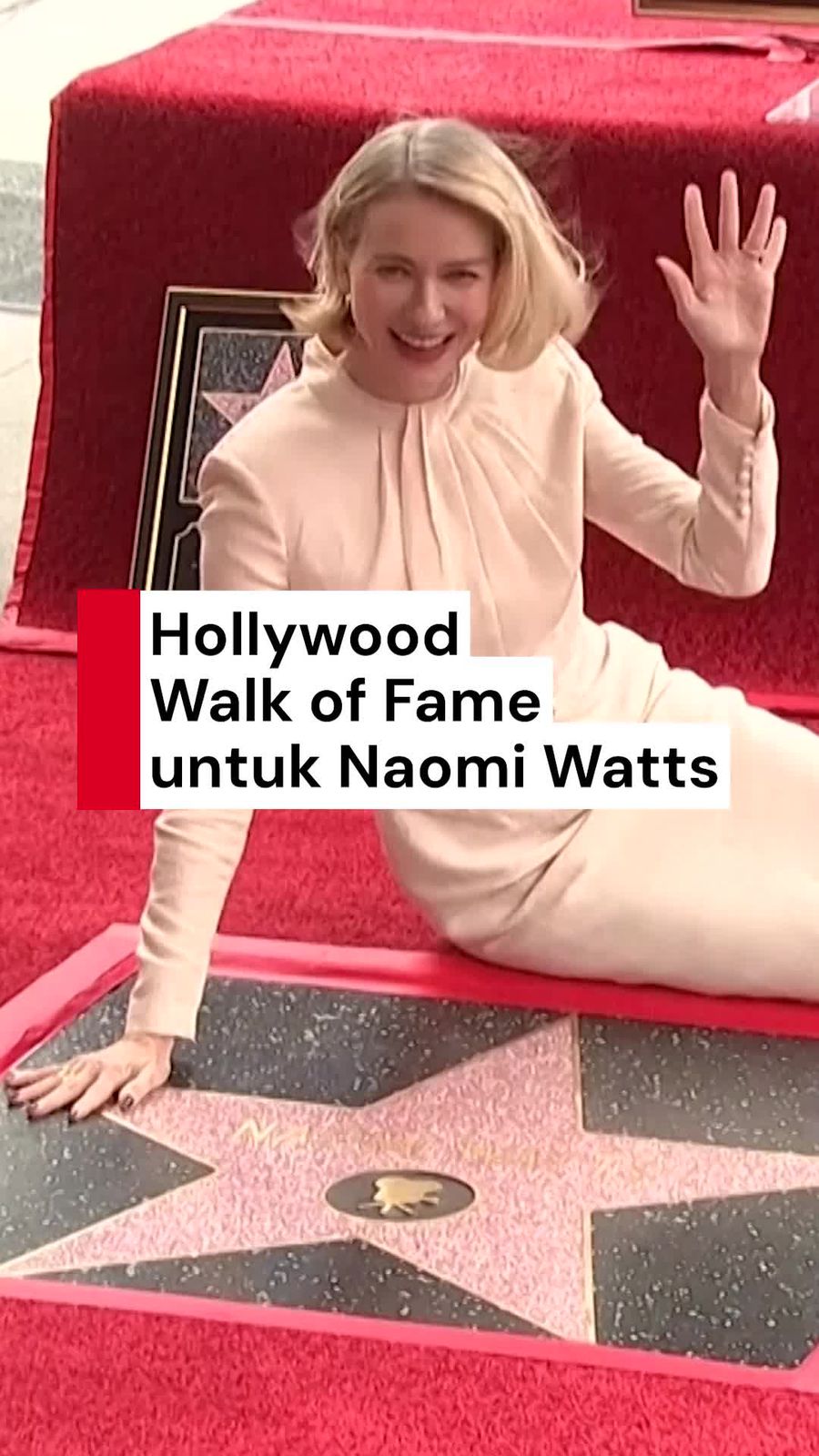 Video: Aktris Naomi Watts Terima Hollywood Walk of Fame