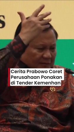 Video Cerita Prabowo Pernah Coret Perusahaan Keponakan saat Jadi Menhan