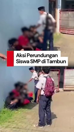 Video Viral Siswa SMP Aniaya Teman di Tambun, Wajah Korban Ditendang