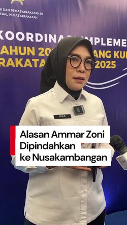 Video Ditjenpas soal Ammar Zoni Dipindah ke Nusakambangan: Tak Ada Ampun!
