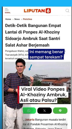  Video Cek Fakta: Viral Momen Ponpes Al-Khoziny Ambruk, Rekaman Asli? 