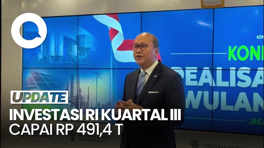Video: Realisasi Investasi RI Kuartal III Tembus Rp 491,4 Triliun